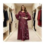 Eid Muslim Dress Women Abaya Diamond Lace-up Party Dresses