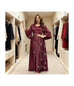 Eid Muslim Dress Women Abaya Diamond Lace-up Party Dresses