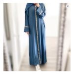Ramadan Eid Muslim Prayer Dress for Women Robe Sequin Dubai Abaya