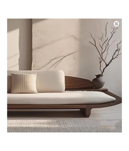 New Chinese black walnut sofa Song-style aesthetic fabric concubine