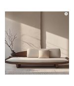 New Chinese black walnut sofa Song-style aesthetic fabric concubine - Image 2