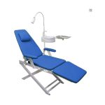 Portable dental chair with simple design and foldable feature equipped