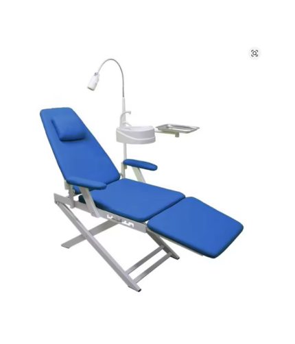 Portable dental chair with simple design and foldable feature equipped