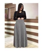 New flower print color blocked long sleeved dress for 2025