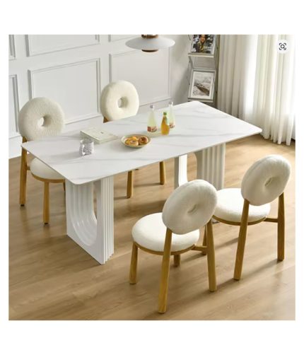Dinner Service Dining Table Set 4 Chair Dressing Dressing Side Table Coffee