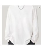 Men's Heavyweight Cotton Long Sleeved T-shirt Solid Color