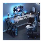 Cheap Double X-shaped Steel Frame Table Leg 12MM MDF Stable Computer Desk