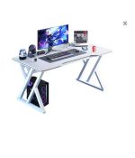 Cheap Double X-shaped Steel Frame Table Leg 12MM MDF Stable Computer Desk - Image 2