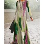 Graffiti Printed Elegant Dresses For Women Casual Long Sleeve Dresses Y2K